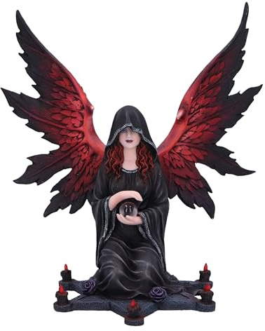 Nemesis Now The Foreseer - Figura gótica de ángel Oscuro, 23 cm, Resina, fundida en la Mejor Resina, Pintada a Mano por Expertos, Color marrón