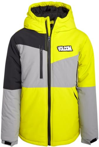 Volcom Boys Winter Jacket - Snow and Wind Resistant Insulated Ski Parka Coat Ski Jacket - Warm Lightweight Jackets for Boys, Size 18-20, Neon Yellow