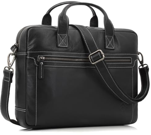 JOREY - Business-Tasche Herren Damen Leder – Laptoptasche und Umhängetasche aus Leder 15 Zoll - Ledertasche Laptoptasche für Arbeit Büro