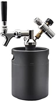 VNSMM Attrezzature per infustare Spillatori per Birra Dispenser per Mini fusti di Birra da 2 Litri, Caricatore di CO2 gassata per la Produzione di Birra(2L)
