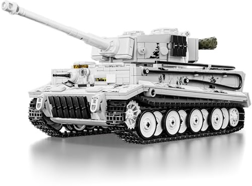 Brihappen Tiger Panzer Bausteine Set, Militär Panzer klemmbausteine Modell Bauspielzeug Sammlerstück, Geschenk für Erwachsene Jungen Militär Enthusiast(1736 Stück)