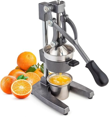 Cast Iron Citrus Juicer, HoldOneLight Heavy-Duty Manual Juicer Press, Easy to Clean Hand Press Juicers, Professional Manual Juicer for Orange Lemon Lime Grapefruit Pomegranate