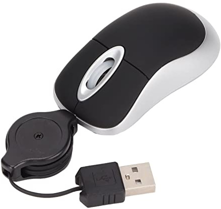 Ejoyous Souris pour Ordinateur Portable avec Câble Rétractable, Mini Souris Filaire, de Voyage, Petite D'ordinateur, de Voyage