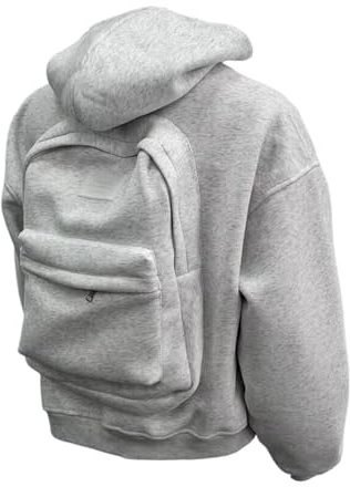 Generisch Sweat à capuche avec sac à dos, tenues légères et confortables | Sweat à capuche avec poche surdimensionnée | Pour campus Voyage quotidien Style de vie Travail Randonnée Extérieur Mode