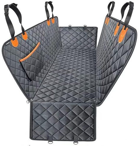 ponuyt Dog Car Back Seat Cover for Bentley Arnage Continental GT Flying Spur Bentayga, Water Resistant Pet Bench Hammock with Seat Anchor Straps & Side Flaps, Non Slip Pet Car Mat Cushion,B