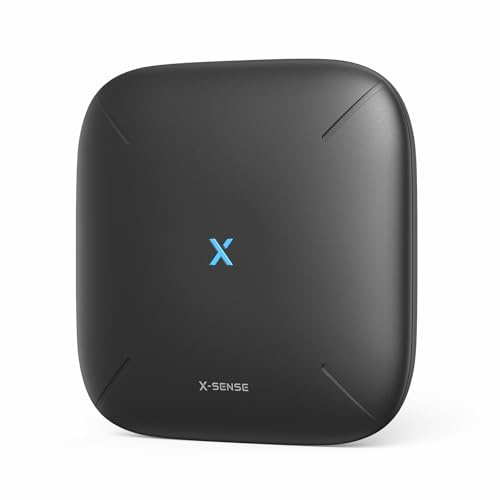 X-Sense Estación base para casa inteligente, negro, SBS50 | Concentrador compacto de alarma wifi, 2,4 GHz requerido, monitoreo y control remoto, SBS50, color negro