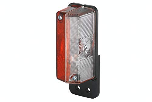 HELLA 2XS 005 020-067 Umrissleuchte - Begrenzungsleuchte - Anhänger - Wohnwagen - Halogen - 12/24V - Anbau - ECE/ADR/GGVS - Lichtscheibenfarbe: glasklar/rot - seitlicher Anbau
