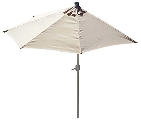 Ombrellone da parete balcone salvaspazio mezzaluna semicircolare Parla 145x285x252cm avorio senza base