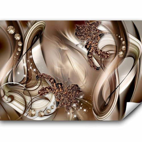 murando - Fototapete Vlies Braun Diamant Blitz, 350x256 cm, Schlafzimmer | Full HD Druck, 3D-Effekt, lichtbeständige Farben, ideal fürs Wohn- oder Schlafzimmer, schnelle Montage, lichtbeständig, edel