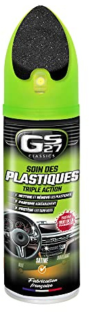 GS27 - Soin des Plastiques Triple Action - Rénovateur Plastiques Voiture - Parfum Fruit de la Passion - Spray 400ml