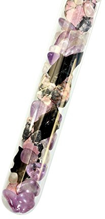 Varilla de piedras preciosas para la energetización del agua potable, de 25 cm, llena de finas gemas: agua de emergencia