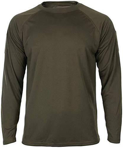 Mil-Tec Tactical Quick Dry långärmad tröja för män • Långärmad t-shirt med raglanärmar och tumöglor • Andningsbar och snabbtorkande sport- och funktionell skjorta • Taktisk lång tröja