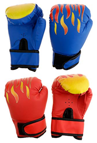 Tachiuwa Kids Boxing Gloves 8 OZ, 2 Pairs PU Leather MMA Training Gloves for Boys and Girls Age 6-12