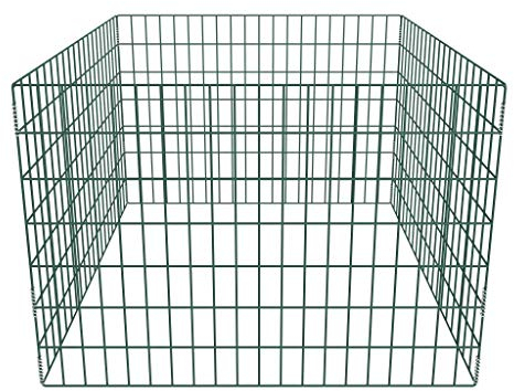 Ausla Composter, compostiera da giardino, in acciaio verniciato a polvere, resistente alla corrosione, 100 x 100 x 70 cm