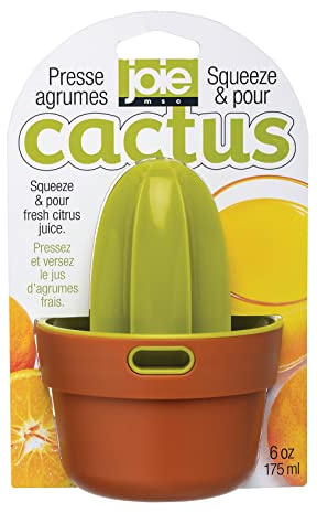 Joie Cactus Squeeze and Pour Juicer, 170.1 g - Easy to Use Citrus Juicer for Fresh Juice, Fun Cactus Design, Durable & Compact for Kitchen or Travel
