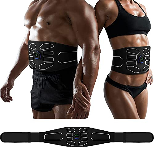 MarCoolTrip MZ Ab Trainer, Abdominal Toning Belt, Muscle Toner, ABS Stimulator, Home Fitness Equipment, Black, Modern Style, MZ-7
