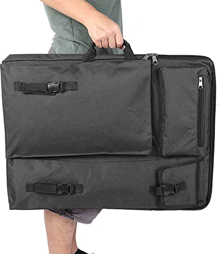 Fyearfly Kunsttasche, Multifunktionale Große 4K Soft Case Professionelles Portfolio mit Multi-Griffen für Artwork Lagerung, Präsentationsbuch Tragetasche, Künstler Portfolio Tasche