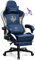 GTPLAYER Gaming Chair with Bluetooth Speakers and Footrest, Ergonomic Computer Chair Heavy Duty High Back Lumbar Support Home Office Chair (Blue)
