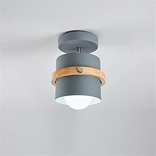 HWSY Lampada da soffitto a corridoio a LED in Legno massello in Stile Nordico Faretti da Incasso montati Grigio Bianco Verde Soggiorno Lampade da Ristorante Calde Faretti da Sala Studio Caldi Modern
