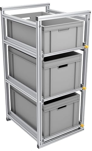 Tinobu Heckauszug 60x40cm, Mehreren Ebenen nach Auswahl, 220kg - Camper Ausbau (Ebenen: 3)