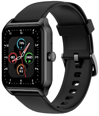 WIFIT - Smartwatch WiWatch S Plus nero Android e iOS -IP68 - A-GPS - Cardiofrequenzimetro - Monitoraggio del sonno - Sensore di ossigeno - 100 modalità sportive - Durata della batteria 10 giorni,