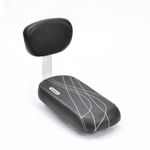 JUVEL Kinderfahrradsitz, Fahrrad Rücksitz Zubehör, Fahrrad Kinder Seat mit Rückenlehne,Weicher Thick Sponge Backrest Komfortabel,Sicherheit Fahrrad-Zubehör für/Kinder/Erwachsene (Sitz + Rückenlehne)