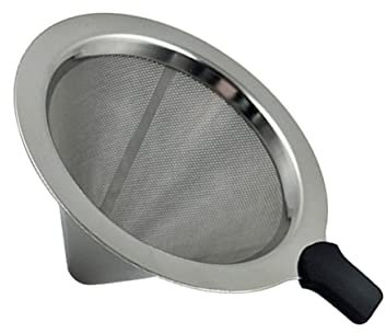 Angoily Filtre À Café En Acier Inoxydable Passoire Non Absorbante 101 X 80 Mm Pour Un Goût De Café Pur