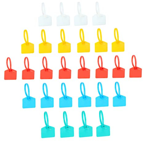 Uonlytech 100stücke Nylon Kabelbinder Mit Etiketten Selbstsichernd Für Elektrokabel Langlebige Kabelbinderwickel Kompakt Und Tragbar Für Und Büro