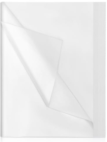 woric 100 Sheets White Tissue Paper, 50x70cm Large Tissue Paper Sheets for Packaging 17gsm for Wedding Graduation Birthday Party Wrapping Gifts Art Craft Decorations