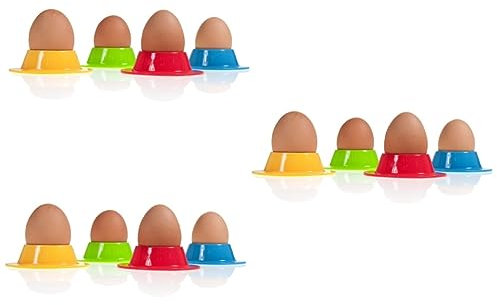 Amosfun 12 Pièces Coquetiers Porte-Œufs Porte-Œufs Mignon Coquetier Rond Coquetier Silicone Porte-Œufs