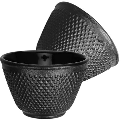 CLISPEED Tasse à Thé En Fonte Japonaise 120 Ml En Fonte, Isolante Thermique, Lot De 2, Pour Service à Thé Kung Fu Et Usage Quotidien