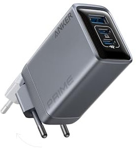Anker Prime Ladegerät, 100W USB-C Ladegerät, 3 Port GaN faltbares und kompaktes Anker Wandladegerät, für MacBook, iPad, iPhone Modelle iPhone 17/16/15 Series, Galaxy S24/S23 und mehr