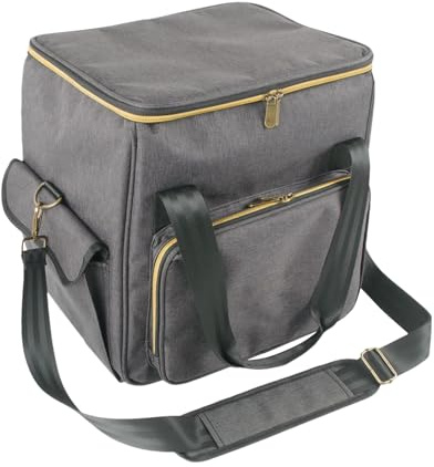 Caja de almacenamiento de discos, organizador portátil para álbumes con cremallera segura, bolsa de viaje con asa duradera, funda protectora de transporte de discos de vinilo para colección LP