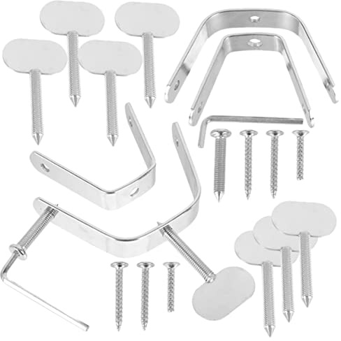 GALPADA 2 Sets Useful Ham Holder Rack Stainless Steel Spanish Ham Fixing Stand Creative Kitchen Storage Organisation Hanging Bar Accessories