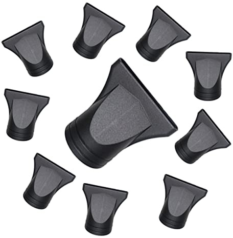 FRCOLOR Ugelli Concentratori Nero per Asciugacapelli 10 Pezzi e Cura dei Chioma in Pp e PC Accessori per Phon per Styling Professionale