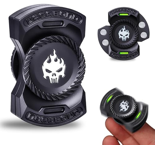 Uppgraderad 3-i-1 Fidget Spinner i metall | Magnetisk Slider & Clicker | Tyst fingersnurra för stressreducering, fokus och koncentration | Premium kontorsgadget, present för män och vuxna
