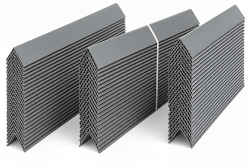 Plastic Edge & Corner Protectors (1.93''x 1.93''x 5'' for Strapping) | Waterproof, Strong protector for Packing & Shipping | Alternative to Cardboard Edge Protectors (50 Pack)