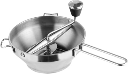 Uonlytech Moulin Manuel Acier Inoxydable pour Aliments Presse-purée Polyvalent pour Cuisine pour Confitures Purées et Sauces Facile à Nettoyer et Résistant