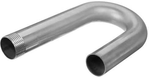 Garneck Tuyau en Acier Inoxydable 32 CM pour Pompe à Lait de Soja Coude en U Résistant Haute Température Bec Verseur Anti-Goutte Tube Flexible pour Seau Support de Tuyau Industriel