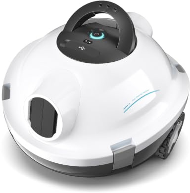 Bocxi Poolroboter, kabelloser Poolsauger, Schnurloser Roboter-Poolreiniger, automatischer, leistungsstarker Poolsauger, 120 Minuten Laufzeit, selbstparkend, ideal für Flache Böden bis 100 m²(Tran)