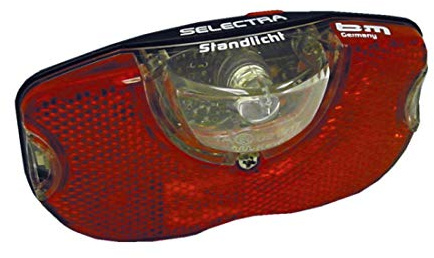 LED Diodenrücklicht B+M  Selectra Plus 80 für Gepäckträger, mit Standlicht ~ Schraubenabstand 80 mm