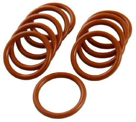 sourcing map 10 Stücke Silikon Öldichtung O-Ring Dichtung Ring Dichtung rot | 28mm x 3mm, Gummiringe