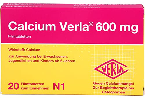 Calcium Verla 600 mg Filmtabletten, 20 St. Tabletten