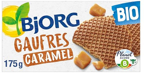 Bjorg Biscuit Gaufres au Caramel 175 g