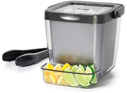 OXO Good Grips Double Wall Ice Bucket with Tongs and Garnish Tray