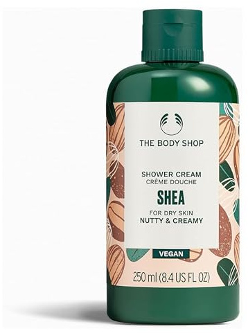 The Body Shop Shea Shower Cream (1x 250ml), Shower Cream Body Wash for Dry Skin, Body Wash with 91% Natural Origin, Vegan Body Care for All Skin Types