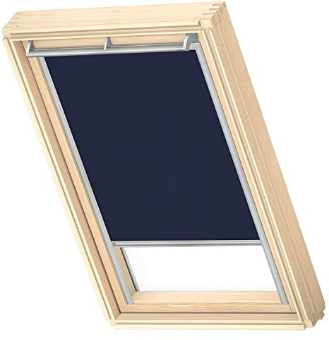 VELUX Verdunkelungsrollo (DKL), Grauer Führungsschiene, FK08, Dunkelblau | Standard 100 von OEKO-TEX® zertifiziert. Stufenlose Anpassung