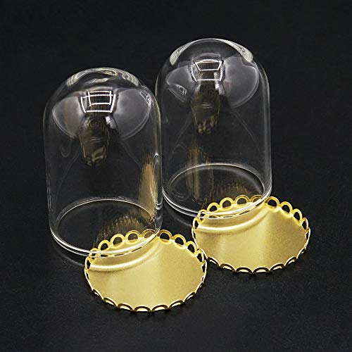 Odoria Miniiature 1/12 Cloche en Verre 2Pcs Accessoire Maison de Poupée