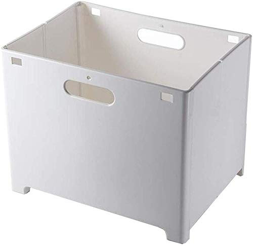 MU Große Aufbewahrungsbox, Faltkorb, Wäschekorb, Plastikbox, Spielzeugkorb,Weiß
