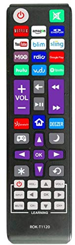 New Universal Remote for Roku TV (JVC/RCA/Philips/Element/LG/TCL and More), Box/Player/Express, Bose Wave I/II/III/IV and Apple 1/2/3 Generations [NOT for Roku Stick]